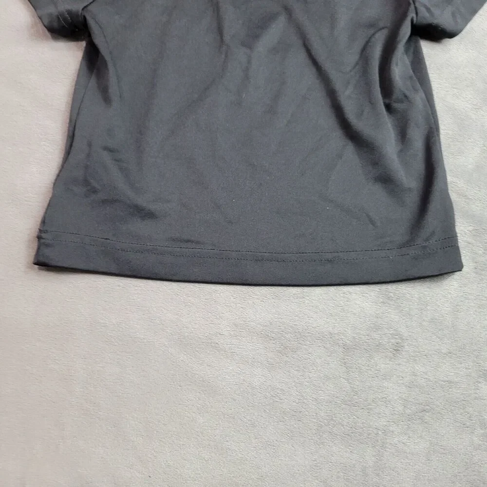 Nike DriFit Boy Size 2 Toddler Tee Black Crew Neck Large Red Swoosh Pullover Top